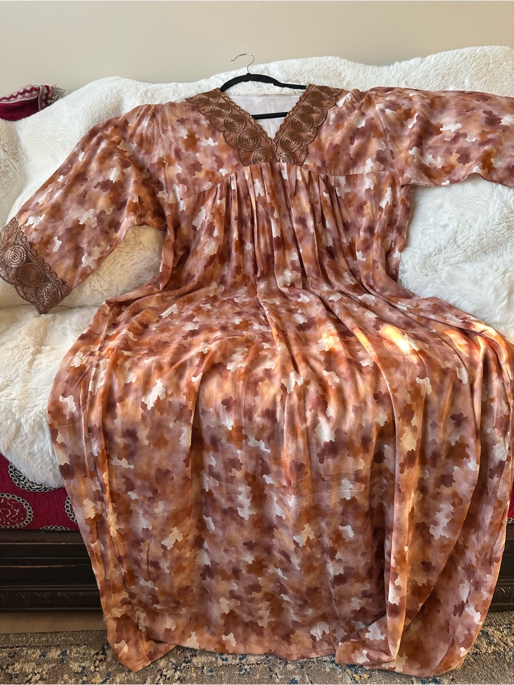 NEW Handmade Women’s Long Floral Lounge Dress / House Pajama